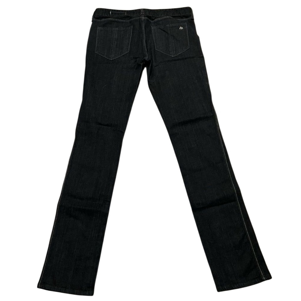 Vintage Y2K Rag & Bone Black Denim Dark Wash Low Rise Straight Leg Jeans 30 x 34